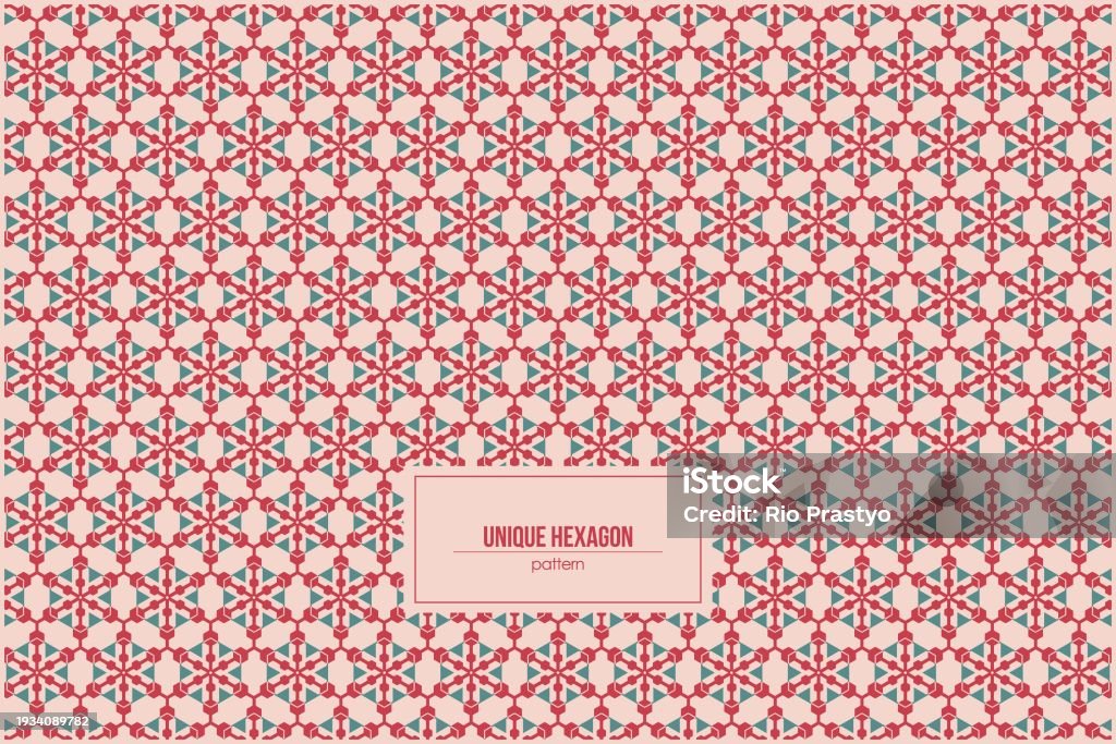 Unique Hexagonal Pattern Beautiful Pattern Of Unique Hexagon Combination Stock Illustration ...