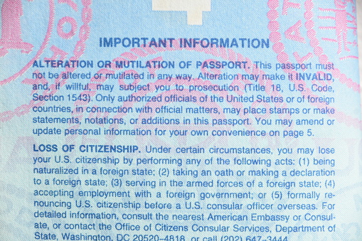 Expired US passport