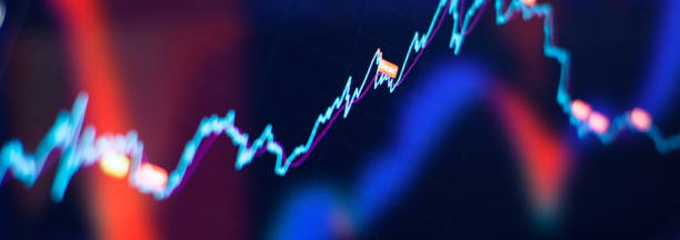 istock Candlesticks going up indicating crypto rising in value. Graphical representation of volumes and time intervals of digital cryptocurrency past price movements 1934149309