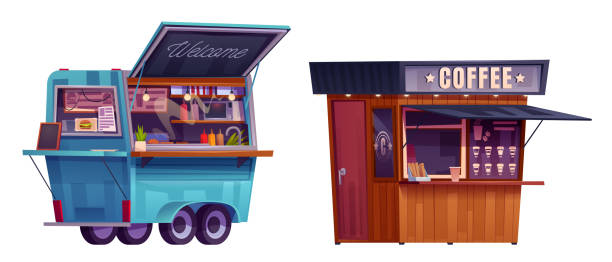 istock Food stall for street market. 1934152507