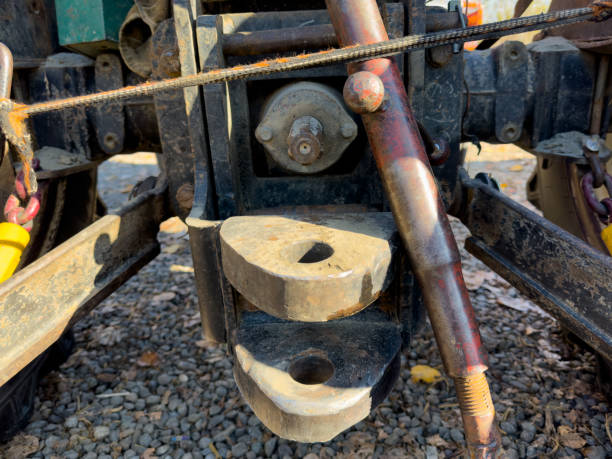 istock Tractor hitch with tow bar and PTO shaft 1934185964