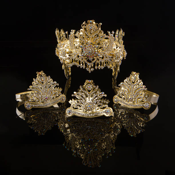 istock traditional siger head crown. Indonesian bride accessories isolated on black background 1934197646
