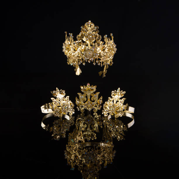istock traditional siger head crown. Indonesian bride accessories isolated on black background 1934201409