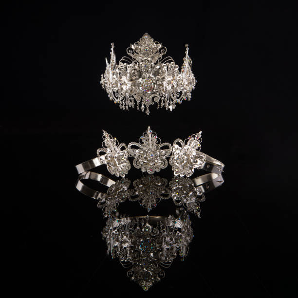 istock traditional siger head crown. Indonesian bride accessories isolated on black background 1934204070