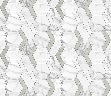 Geometric seamless decor made of wood, marble, concrete, cement and stone.