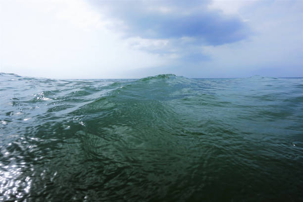 istock calm sea. Blue sea and blue sky background with copy space for your text. 1934234397