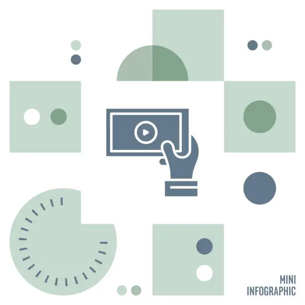 Vector illustration of Watching Mini Infographic Design