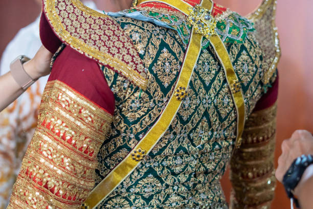 istock Beautiful ancient dress in the show Khon performing Thai classical dance 1934298081