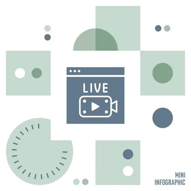 Vector illustration of Live Event Mini Infographic Design