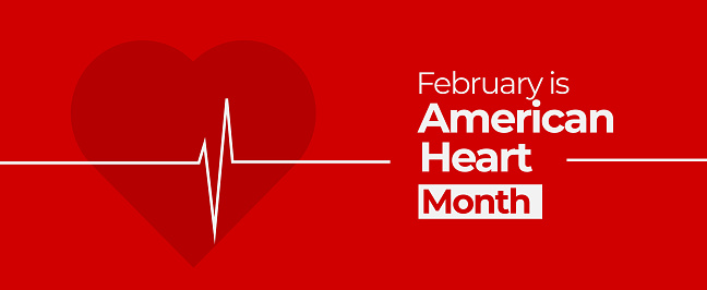 American Heart Month. Observed in February. Elegant vector banner.