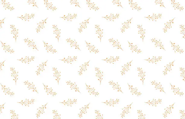 Vector illustration of Christmas pattern with spruce branches. berries and stars. Vector illustration.