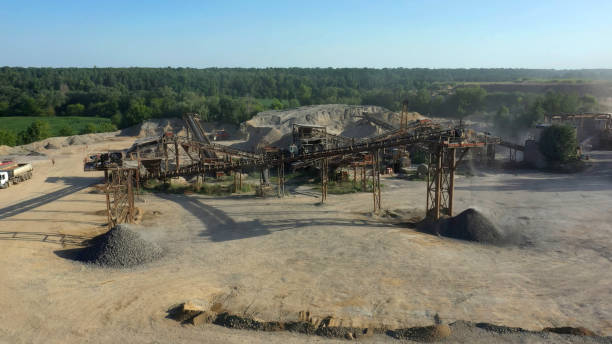 istock Extraction of granite. Open cast mine. Stone Quarrying. 1934314878