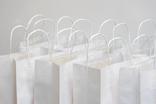 White paper bags for gifts