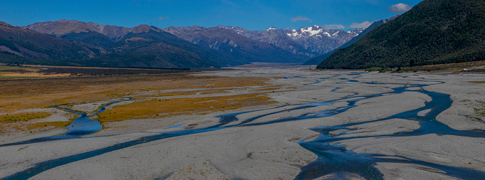 The Waimakariri River is one of the largest rivers in Canterbury, on the eastern coast of New Zealand's South Island.