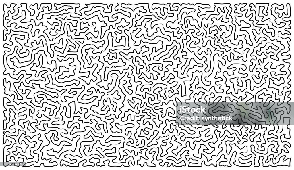 Abstract Squiggle Pattern Continuous Line Abstract Squiggle Pattern Stock Illustration - Download ...