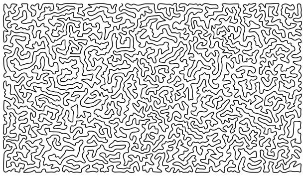 Continuous line abstract squiggle pattern. Continuous line abstract squiggle pattern. Created using the Traveling Salesman Problem algorithm which finds the shortest route that visits all points. tsp stock illustrations