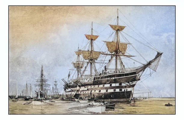 istock Antique photo of paintings: Ship 1934359366