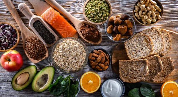 istock Composition with food products rich in magnesium 1934359367