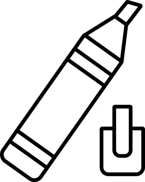 Vector illustration of Marker Pen Outline vector illustration icon