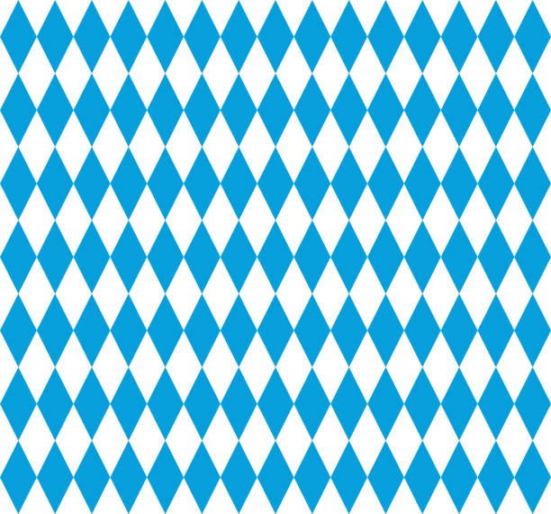 ilustrações de stock, clip art, desenhos animados e ícones de beer fest bavarian pattern. background for octoberfest in munich. texture with white and blue rhombus. flag of bavaria - invitation pattern argyle blue