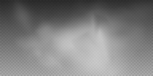 istock The image depicts various atmospheric phenomena such as fog, smoke, mist, and steam. The realistic 3D vector mockup shows a perspective view of white smog clouds. 1934375332
