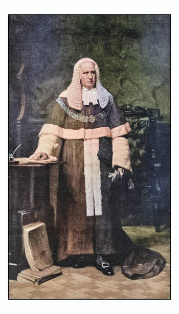 Antique dotprinted photo of paintings: Man portrait