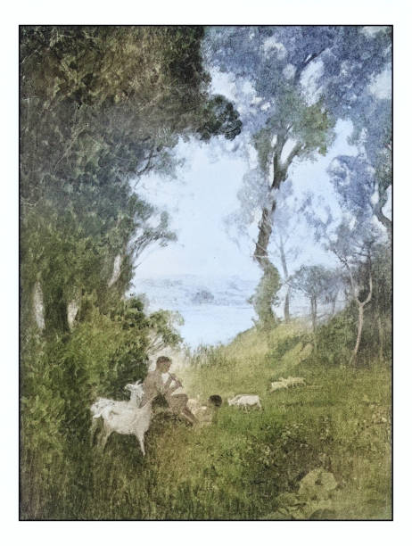 istock Antique photo of paintings: Pastoral 1934375877
