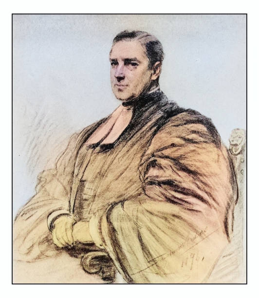 istock Antique photo of paintings: Man portrait 1934390786
