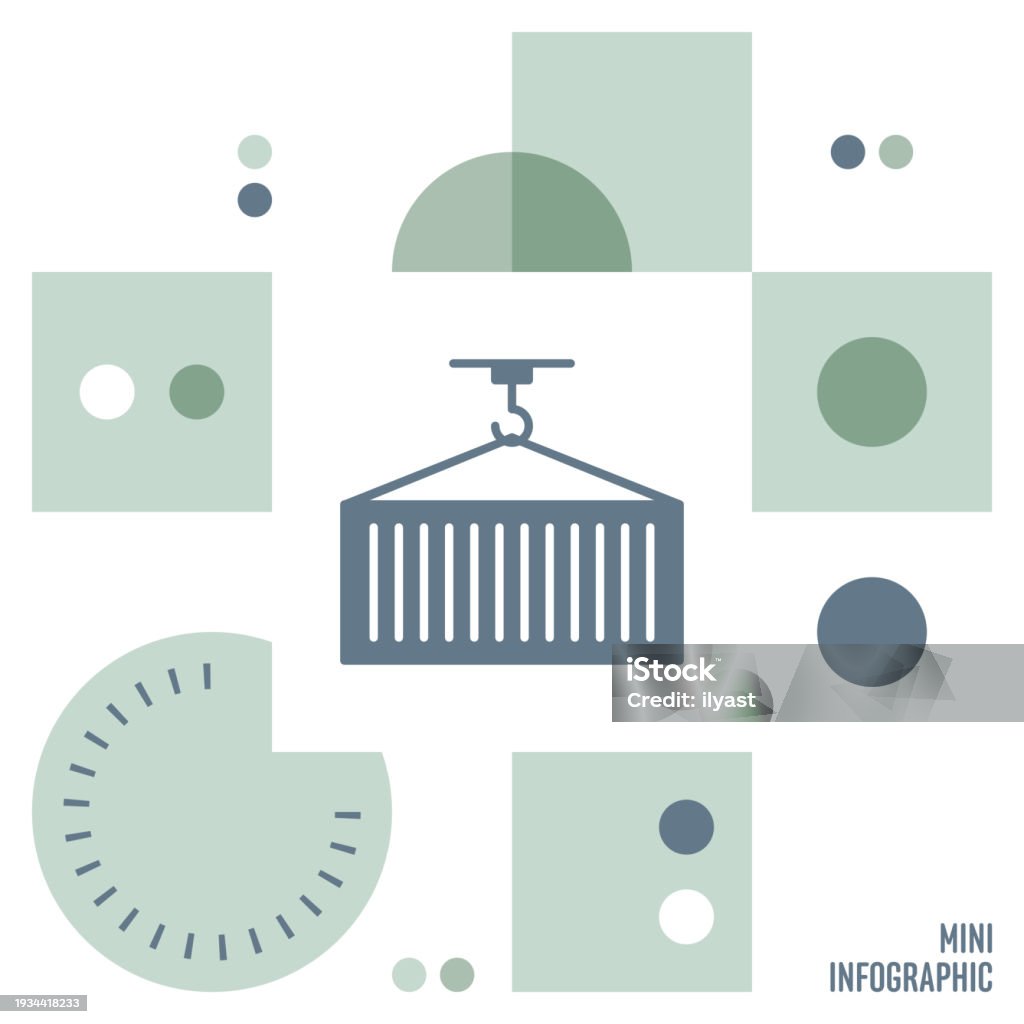 Container Graphics Container Mini Infographic Design Stock Illustration - Download Image ...
