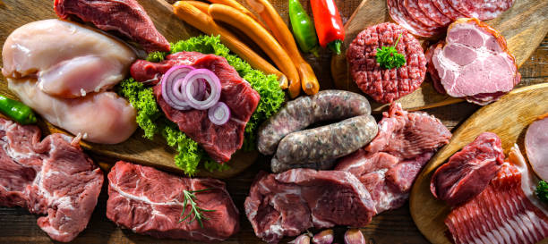 istock Composition with a variety of meat products 1934439384