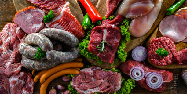 istock Composition with a variety of meat products 1934440968
