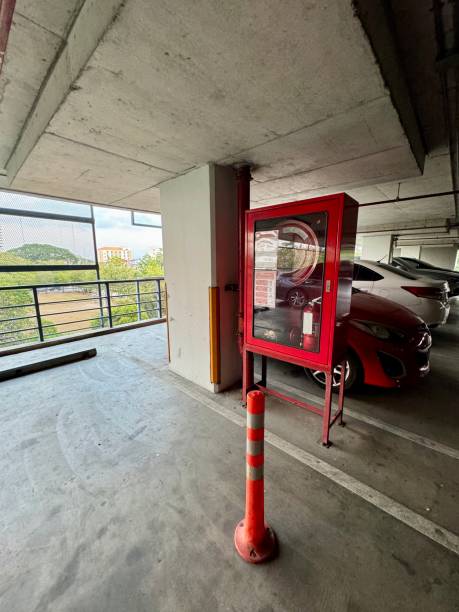 istock Fire extinguishing equipment in parking buildings 1934459491