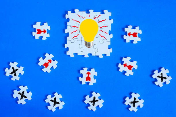 istock Business concept,collaboration,cooperation,teamwork, innovation,human resources,recruitment,team building with jigsaw puzzle pieces and light bulb symbol 1934471335