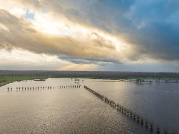 istock Vecht river high water level flooding at Dalfsen 1934483764