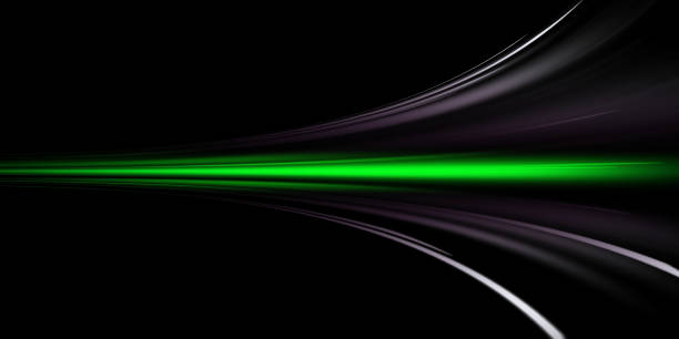 istock Abstract Speed Motion in Light Green on Dark Background 1934484498