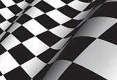 Checkered black and white flag