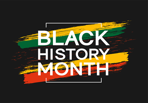 Black History Month watercolor, banner, card design. Vector illustration