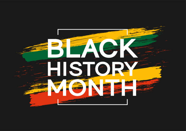 black history month watercolor, banner, card design. vector - 美國黑人歷史 幅插畫檔、美工圖案、卡通及圖標