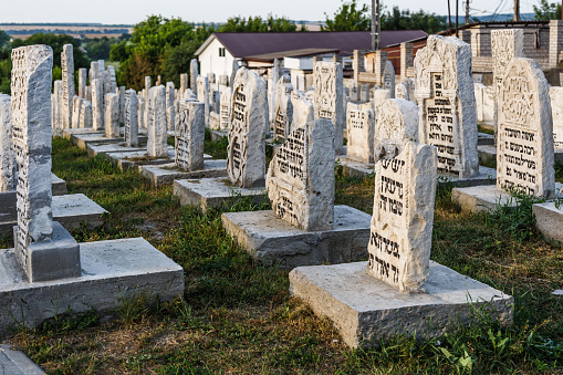 Ukraine. Medzhibozh. July 18, 2021.Old Jewish cemetery.Hasidic Jews. Grave of the spiritual leader Baal Shem Tov, Rabbi Israel ben Eliezer.