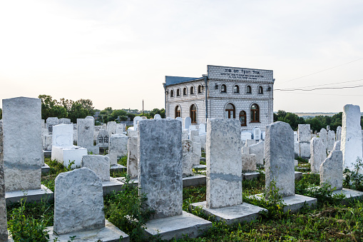 Ukraine. Medzhibozh. July 18, 2021.Old Jewish cemetery.Hasidic Jews. Grave of the spiritual leader Baal Shem Tov, Rabbi Israel ben Eliezer.