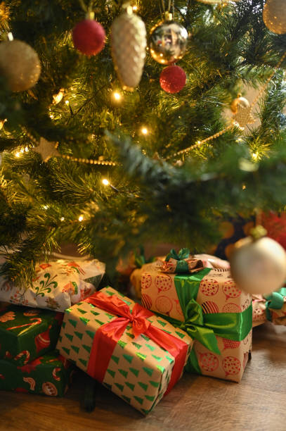 istock Gifts under the Christmas tree. Christmas decorations. 1934542646