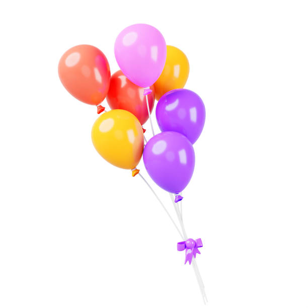 Party decoration. Colourful balloons birthday decoration. Birthday decorations. A lot of balloons. Children birthday. Birthday Part zone with baloons decoration.