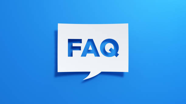 istock FAQ Speech Bubble. Minimalist abstract design with white cut out paper on blue background. 1934550424