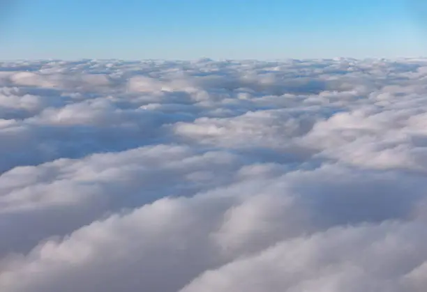 Photo of Aerial view of white clouds in blue sky