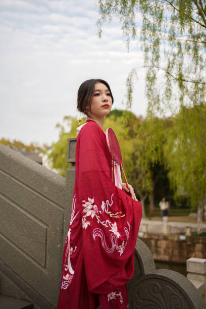 istock Female tourists experiencing Hanfu 1934615362