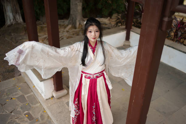 istock young woman wearing white hanfu 1934620705