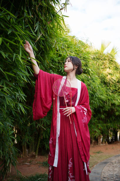istock woman wearing red hanfu 1934627168