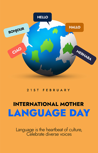 International Mother Language Day. February 21. Inscription Hello in different languages. Template for background, banner, card, poster with text inscription. Vector EPS10 illustration. stock illustration

International mother language day concept design stock illustration
Design for celebrating international Mother language day stock illustration

International Mother Language Day stock illustration

International mother language day, vector, illustration, sticker. stock illustration