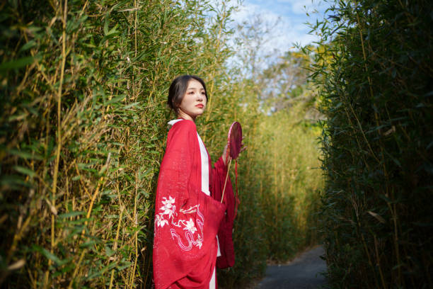 istock Woman in Hanfu in the bamboo forest 1934633126