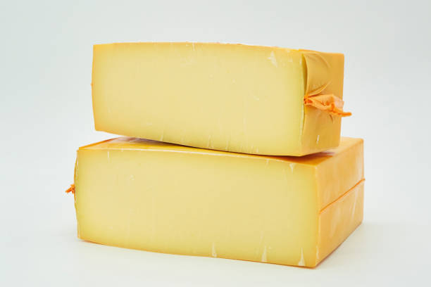 Cheese of soft varieties. The product is ready to use. White background.